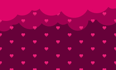Love rain background. Valentine design concept. Abstract pattern. Template, banner, card, background.
