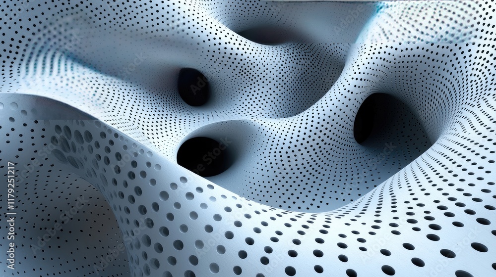 Poster abstract architectural design: geometric patterns and modern building structures. digital 3d renderi