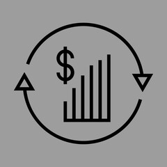 Investment Return icon Design