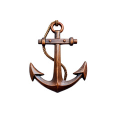 Antique Copper Anchor: A nautical symbol of hope, stability, and adventure.  Detailed antique copper anchor with rope, perfect for maritime themes and nautical designs.  ©  