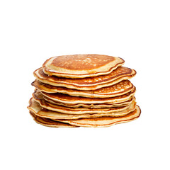 Stack of Pancakes: A mouthwatering image of a stack of golden brown pancakes, perfect for breakfast or brunch menus.  