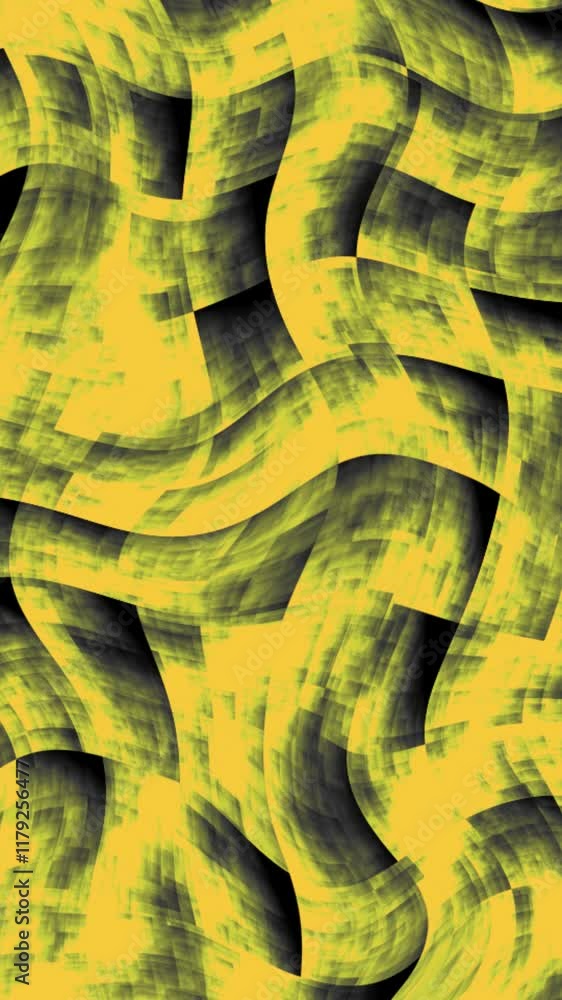 Poster abstract vertical yellow wave motion background seamless loop video