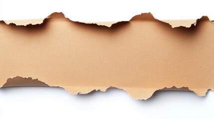 Fototapeta premium Torn Beige Paper Texture Background.