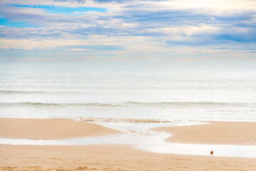 Port of Sagunt beach Spain Valencia in winter