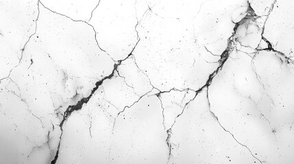 Obraz premium Abstract Black and White Cracked Wall Texture: Grunge Background, Aged Surface, Distressed Design, Broken Architecture, Weathered Material