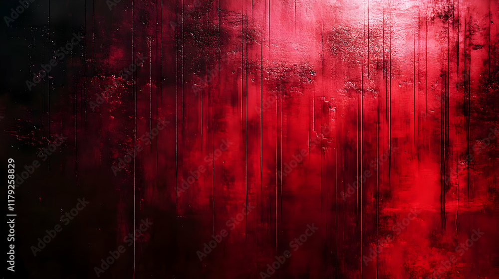 Poster dark red textured background creates a moody and dramatic atmosphere with deep shadows