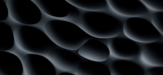 Obraz premium Abstract dark gray cellular structure creating holes and cavities background