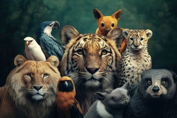 Wildlife Conservation Day Wild animals to the home. Or wildlife protection 