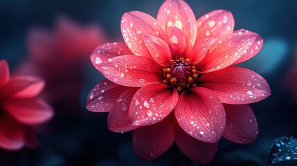 red dahlia flower
