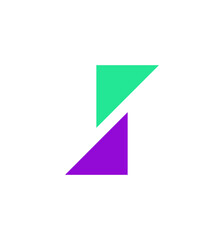 Abstraktes Logo aus zwei Dreiecken