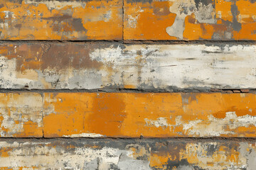 Fototapeta premium Seamless orange subway brick wall texture with rustic and grunge detailing, ideal for architectural materials