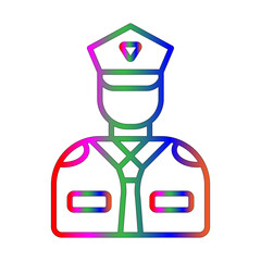Pilot line gradient icon