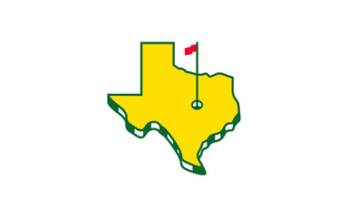 Texas team golf sports illustration logo design