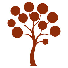 Modern conceptual tree in chocolate shades