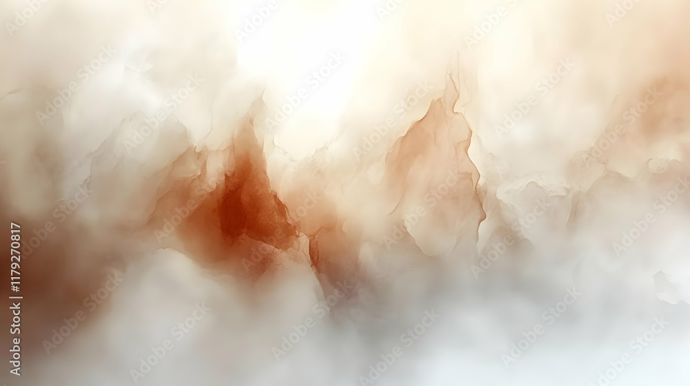 Poster abstract background with soft brown and white colors blending seamlessly together with smooth textur
