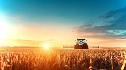 DeFi insurance protocol enhancing security for farmers during sunset over golden fields