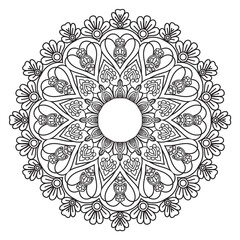 ornamental round lace ornament pattern mandala design