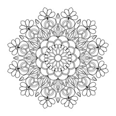 abstract floral background Color Mandala Indian and Chinese Floral Vector
