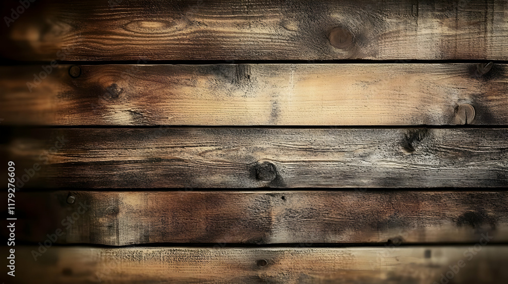 Poster dark rustic wooden planks form a textured background with visible grain and knots, perfect for desig