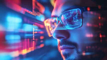 Researchers using AI-driven tools to conduct data analysis for groundbreaking scientific discoveries in a futuristic lab."