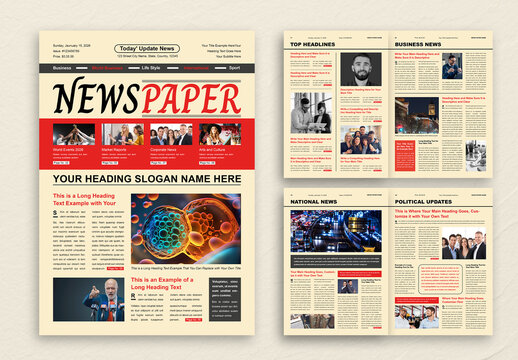 Classic Newspaper Layout Template