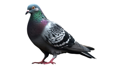Fototapeta premium Full Body Image of a Standing Pigeon for Used in Nature and Wildlife Projects