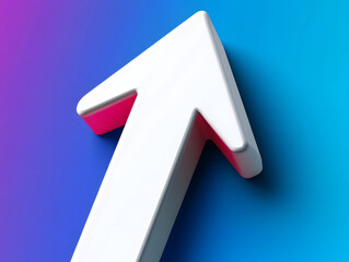 Upward Blue Gradient Arrow: A Dynamic Vector Symbol of Growth and Progress