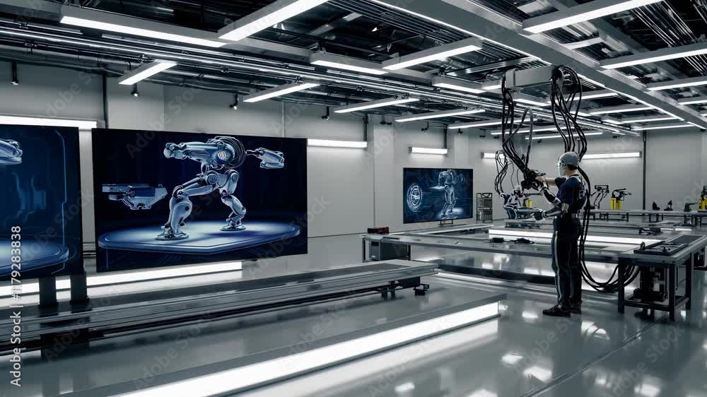 Leinwandbilder innovative technology showcases advanced robotics in a high-tech laboratory environment