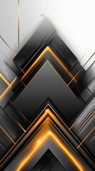 Obraz premium Abstract Geometric Background Black Grey and Gold Luxury Design Modern Tech Pattern