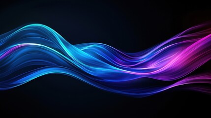 Obraz premium Abstract flowing waves of blue and pink light