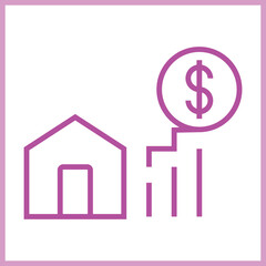 Real Estate Investment icon Design