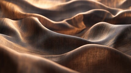 Brown silk lining with shadows and smooth folds.
