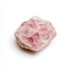 Rose quartz, isolated 