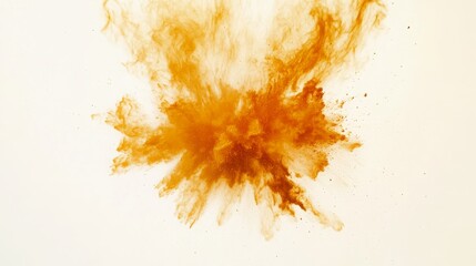 Colored powder burst on white background