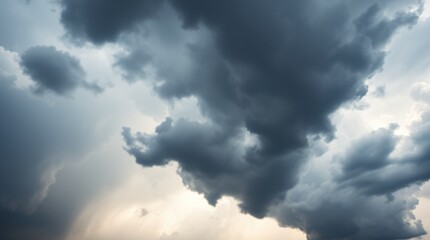 Stormy skies, considerable tension, a close-up shot, and a dramatic, dramatic weather background