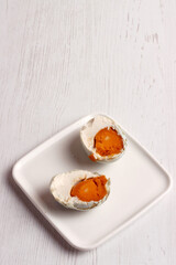 egg plate ingredient breakfast yolk background brunch local indonesian asian benedict butter sunny