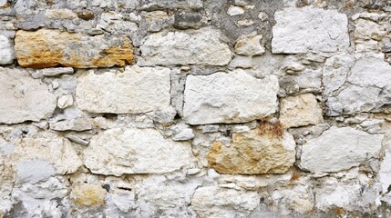 Obraz premium Weathered Stone Wall Texture Rustic, Aged, and Textured Background.