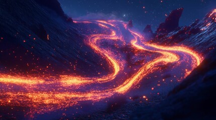 Fire trail wave, glowing speed effect, twirl, and magic lines.