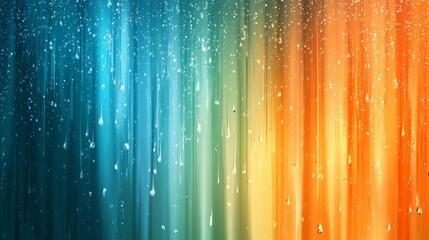 Hot-cold gradient with orange, blue, and green tones.