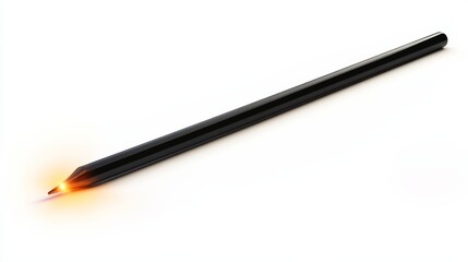 Single sparkler stick with a glowing tip, isolated on a white background
