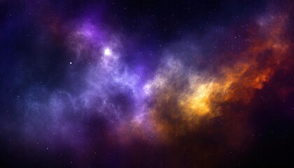 Cosmic Nebula: A Symphony of Purple and Orange Hues