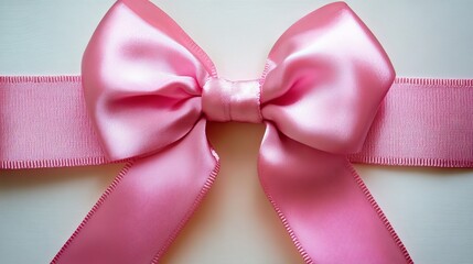 Pink ribbon bow for gift wrapping