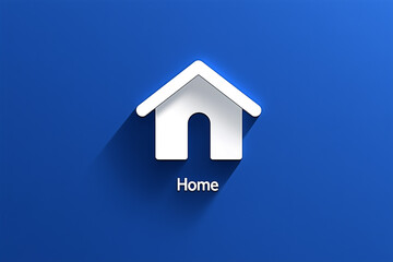 This icon with a classic home symbol in white, placed in the center of a blue square . The design is ideal for indicating a "Home" button or menu in applications, websites, or mobile interfaces