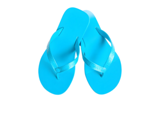 blue flip flops
