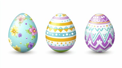 Fototapeta premium Easter's Day Easter Eggs Colorful decorative Easter eggs in a row.