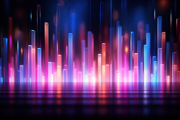 Exceptional colorful light is projected onto a wall