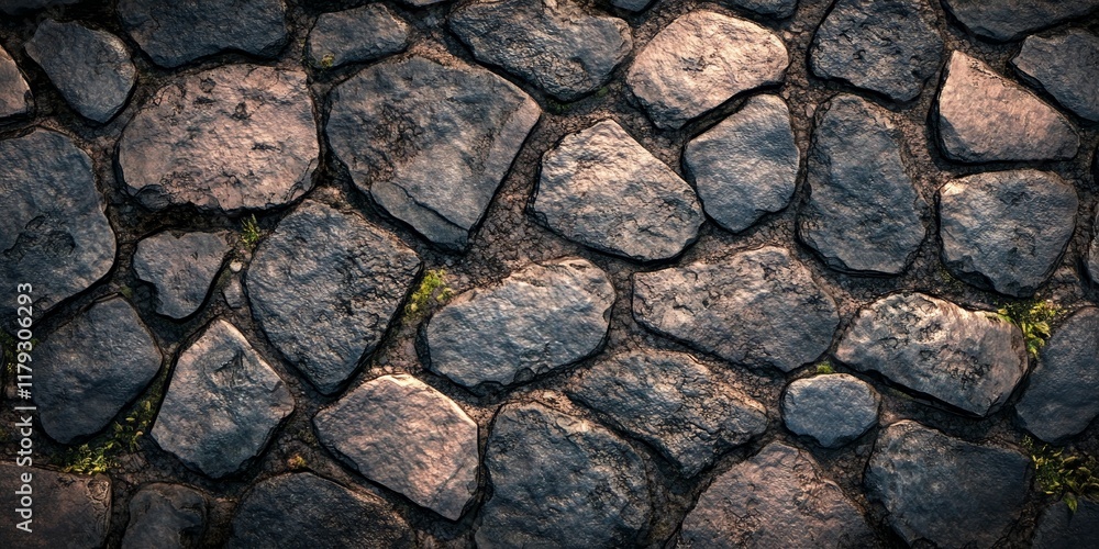 Poster stone path pattern texture creates a visually appealing background, showcasing the intricate details