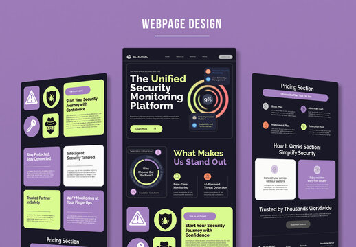 Security Monitoring Services Businesses Landing Page