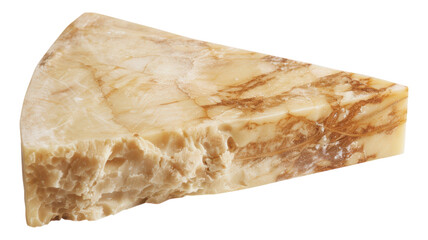 Isolated Delicious Cheese Piece on White Background for Culinary Use