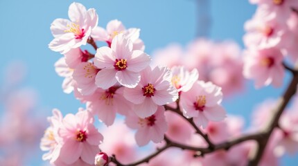 Naklejka premium cherry blossom tree in full bloom